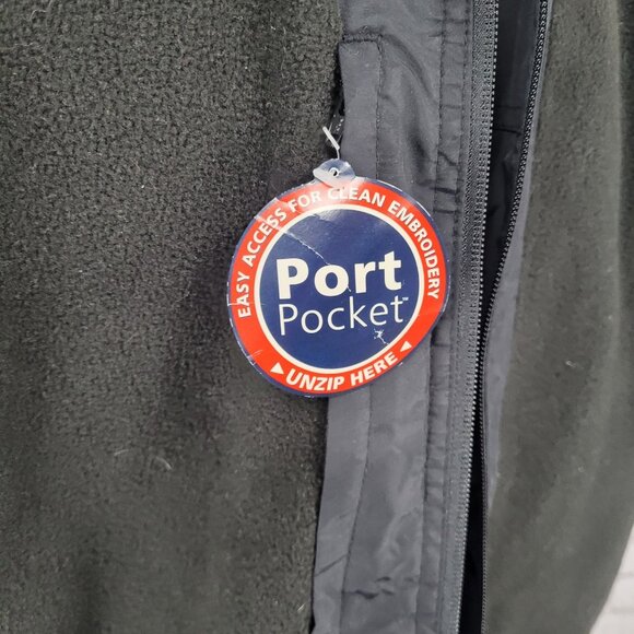 NWT Port Authority Black Soft Shell Water Wind Resistant Fleece Lined Zip Vest L - Picture 14 of 16